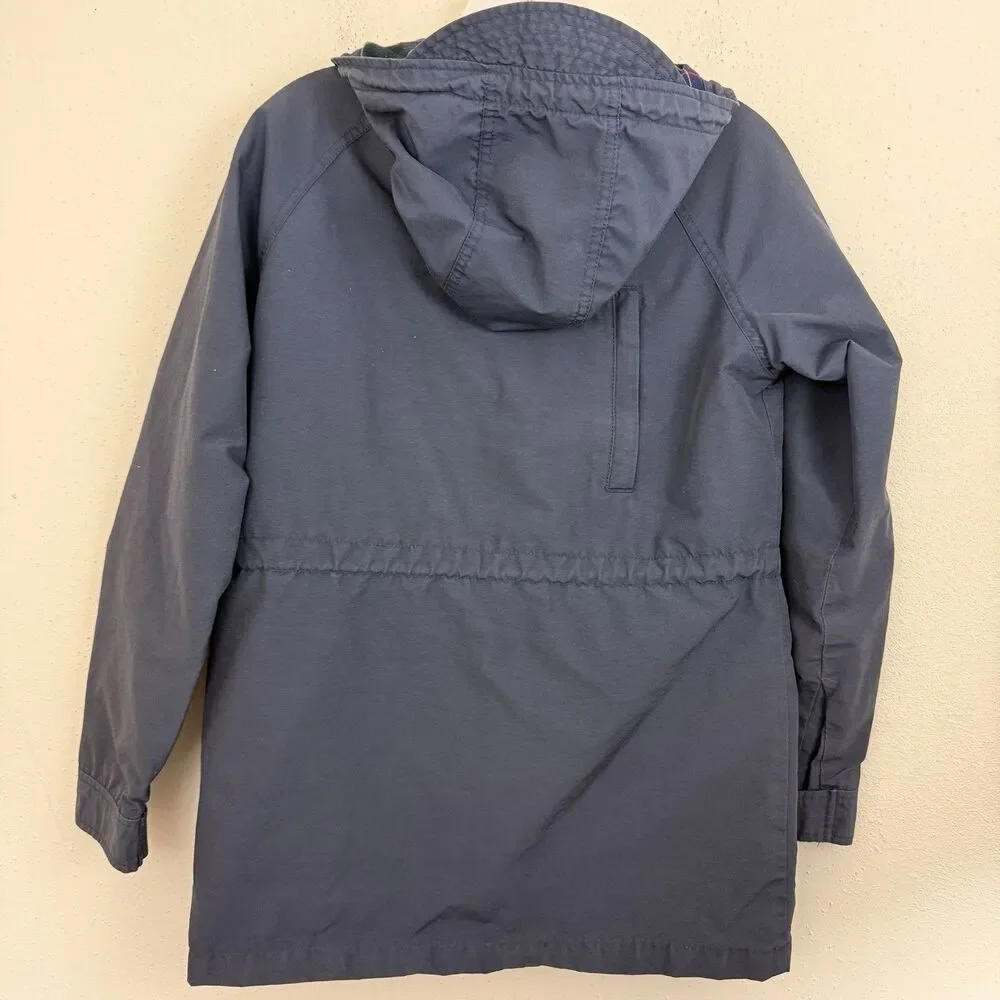 Penfield Women’s Utility Field Jacket 60/40 Navy Blue Sz S Flannel Lined Hood